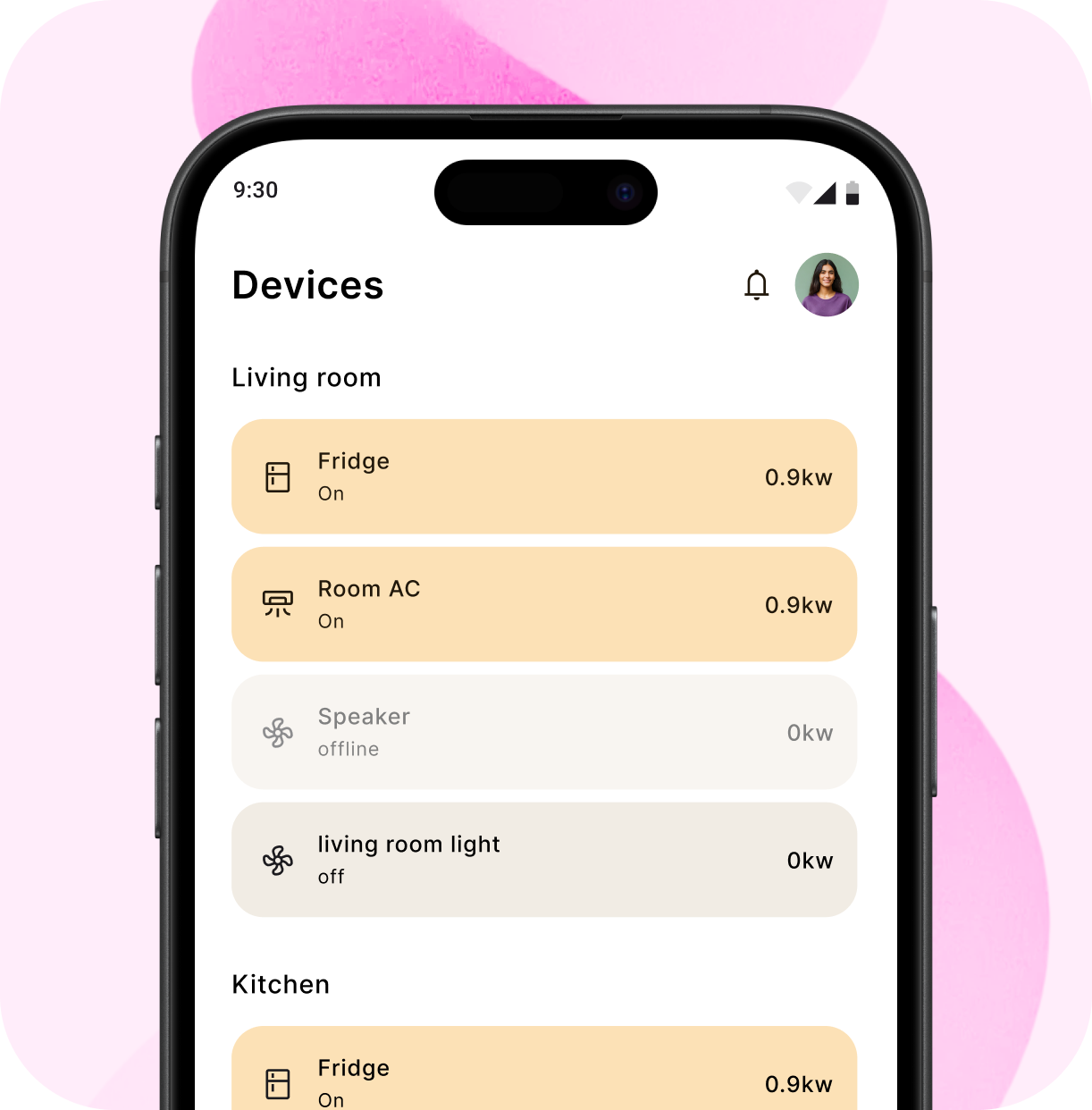 Imólè devices screen